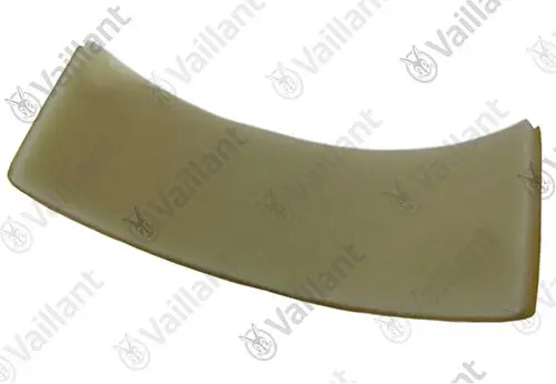 Vaillant-Dichtung in gebogener Form, dient als Filtergehäuse. Farbton ist beige.